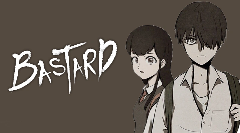 Arte promocional de Bastard com tons sombrios.