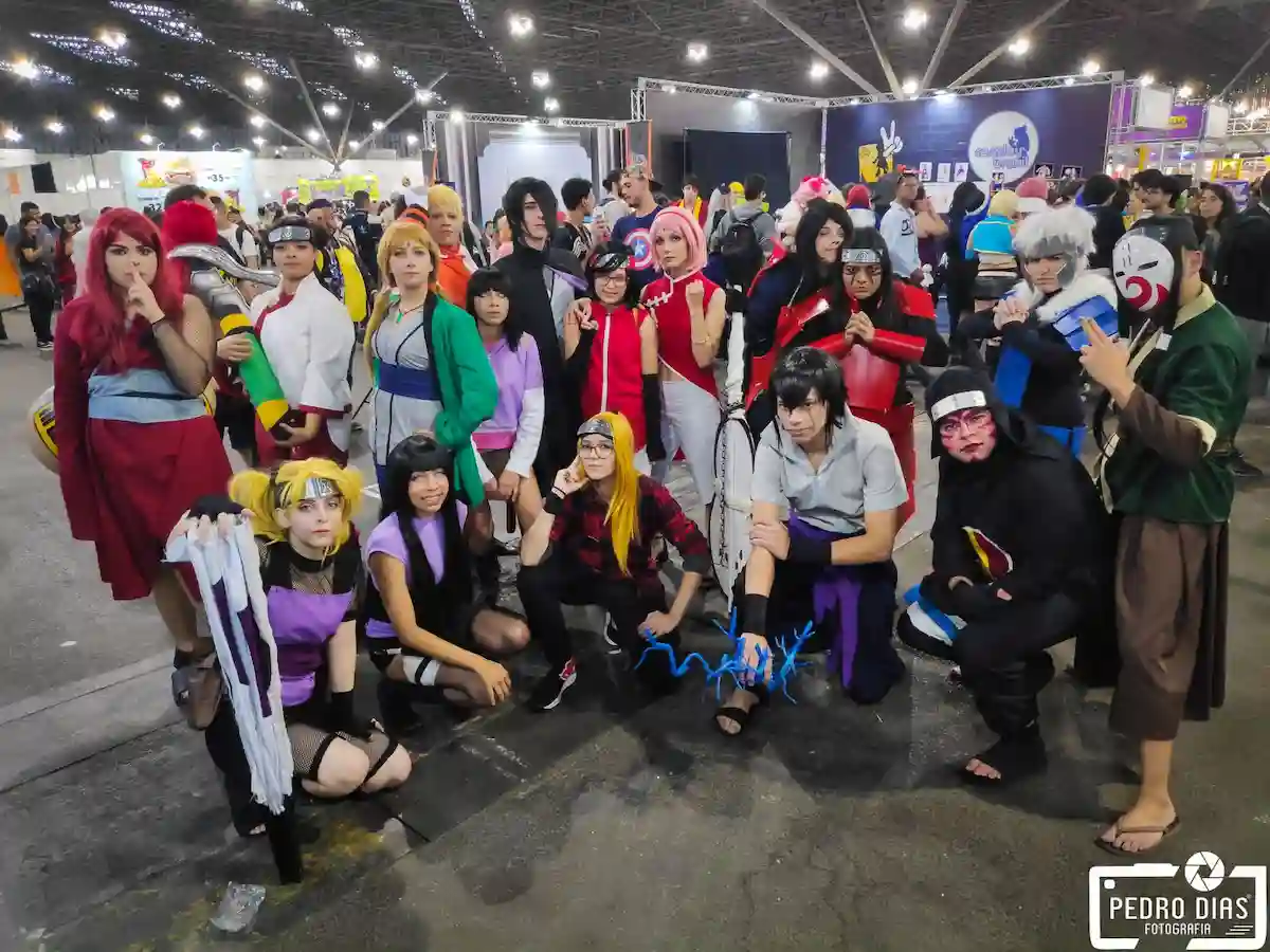 Público animado no Anime Friends em São Paulo.
