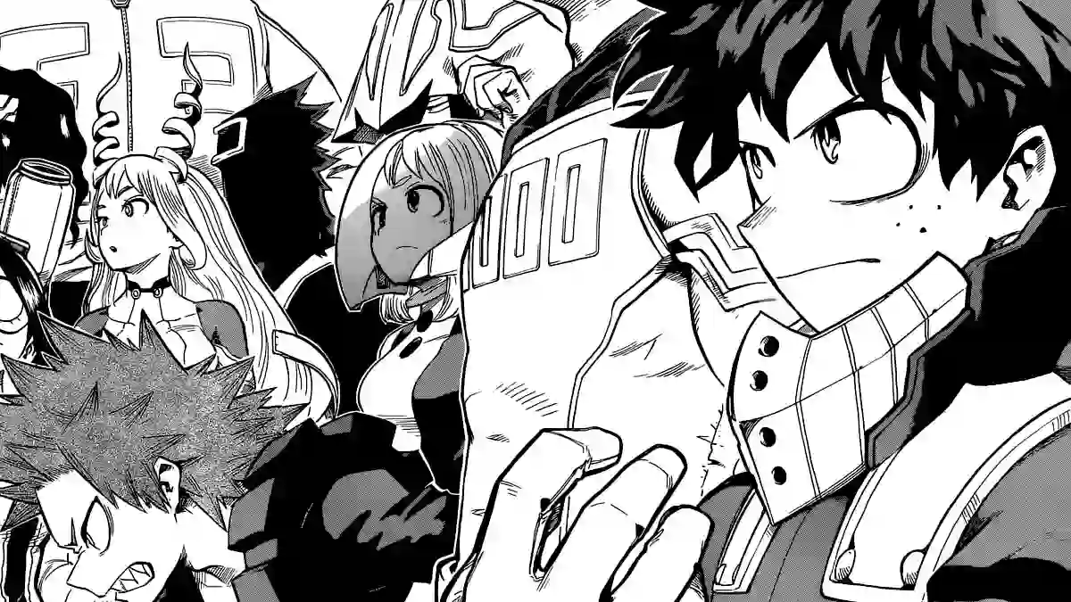 Izuku Midoriya no estilo do mangá.